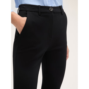 Motivi - Pantalones flare de poliviscosa - Negro