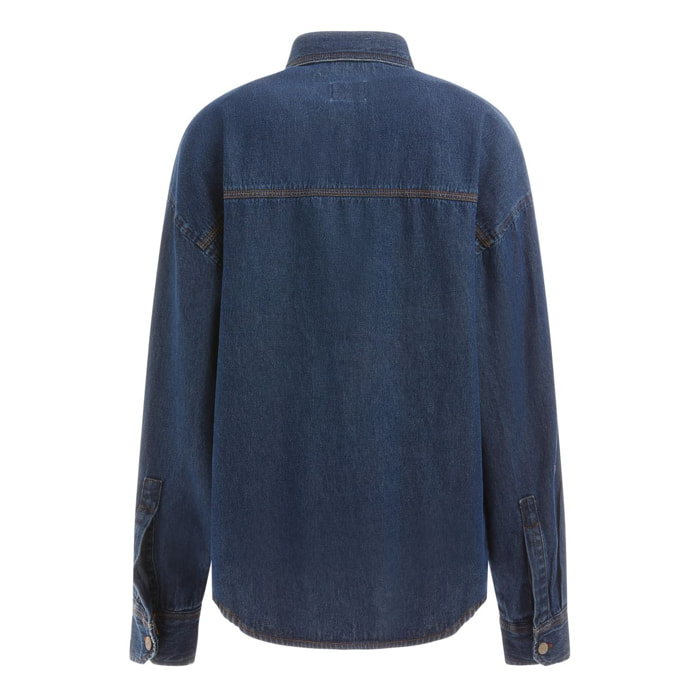 Chemise Lara - 100% coton - bleu denim