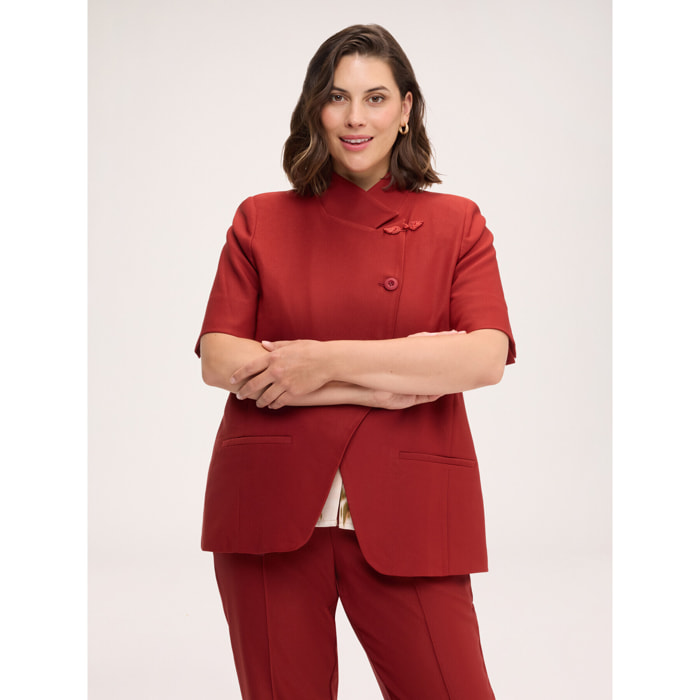 Fiorella Rubino - Blazer con chiusura asimmetrica - Marrone