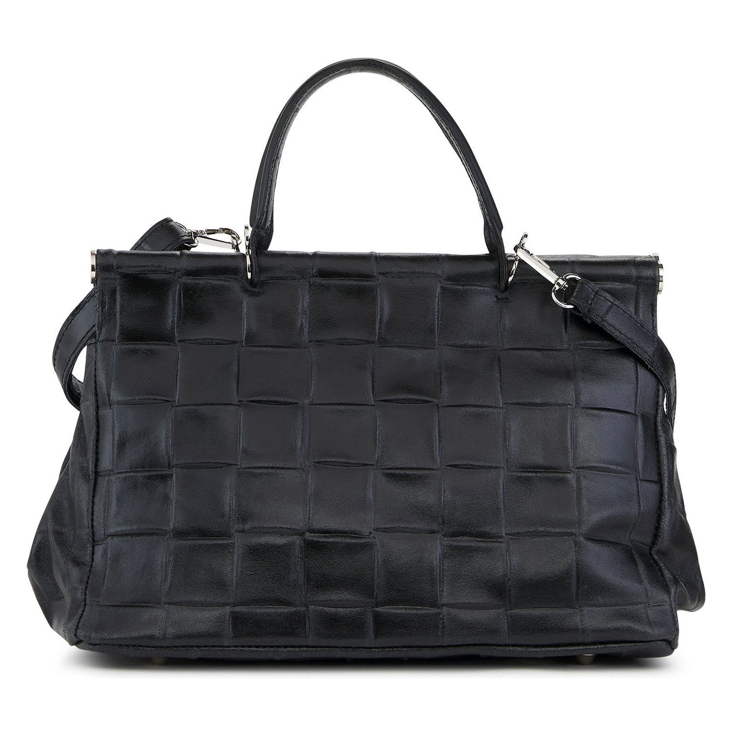 Borse Donna colore Nero-in pelle Made in Italy 21x30x16cm