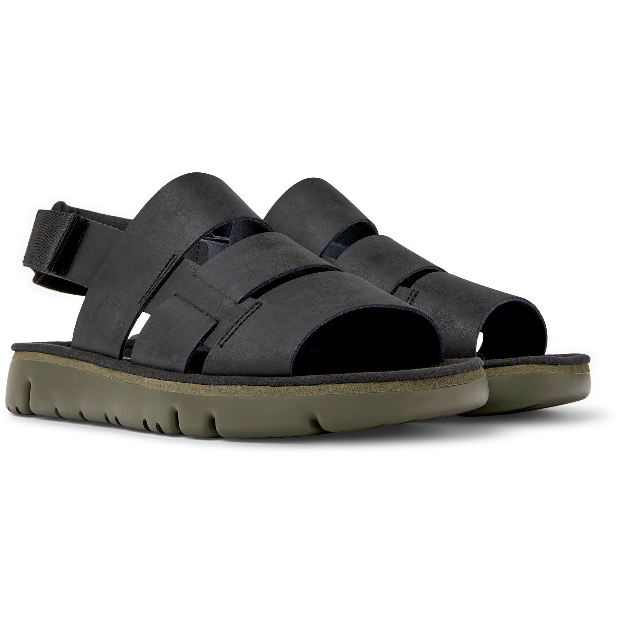 Sandalias - CAMPER Oruga - Negro - Piel de ante