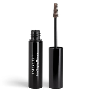 INGLOT Brow Shaping Mascara 02, Máscara para cejas con color y fijación, Consigue un laminado natural a tu cejas, Tiñe y rellena tus cejas con el efecto pelo a pelo. Color: Marrón claro, Pelo Castaño. 4ml