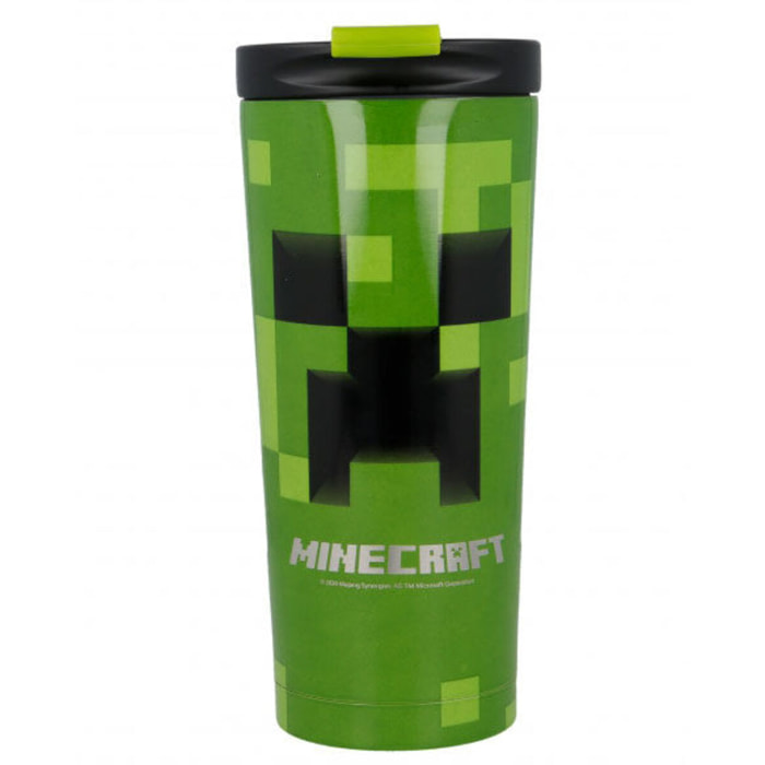 Minecraft Tazza con Coperchio Acciaio Inossidabile 425ml Stor