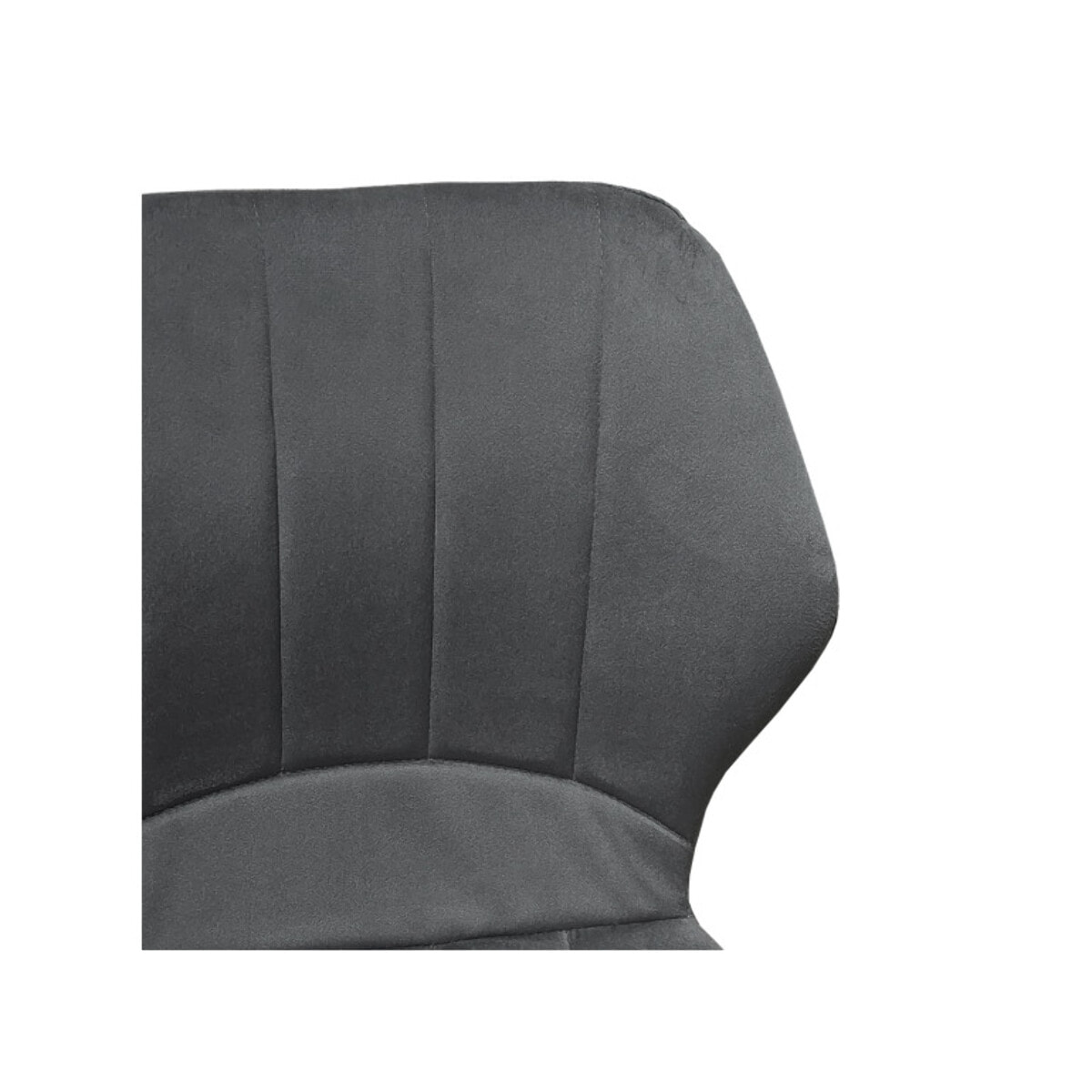 Chaise haute en velours capitonné avec dossier - 3 coloris - VICTOR