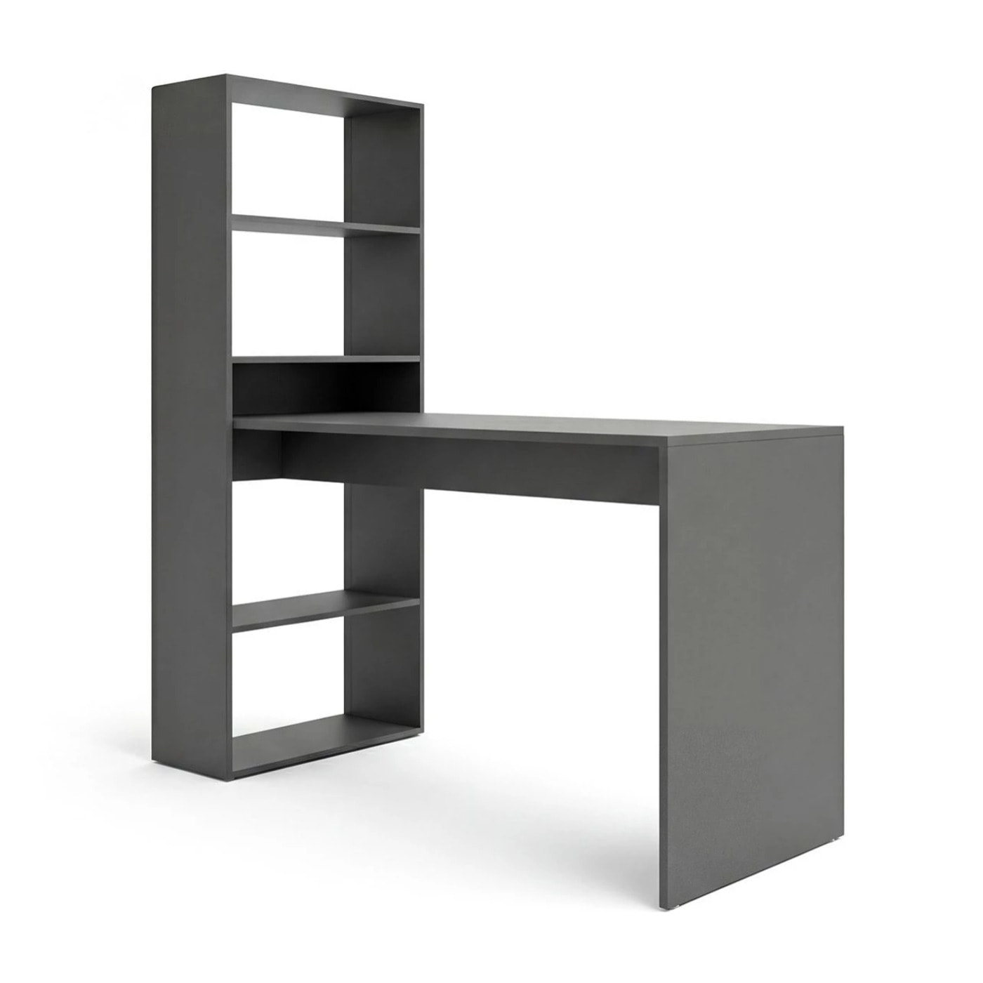 Mesa de escritorio con estantería en gris grafito 120x50 cm Cosmic Gris Grafito