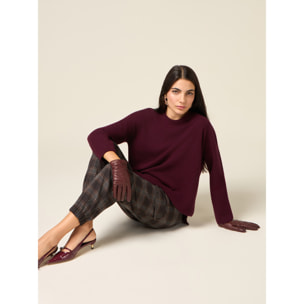 Oltre - Pantalones cargo de cuadros - Marrón