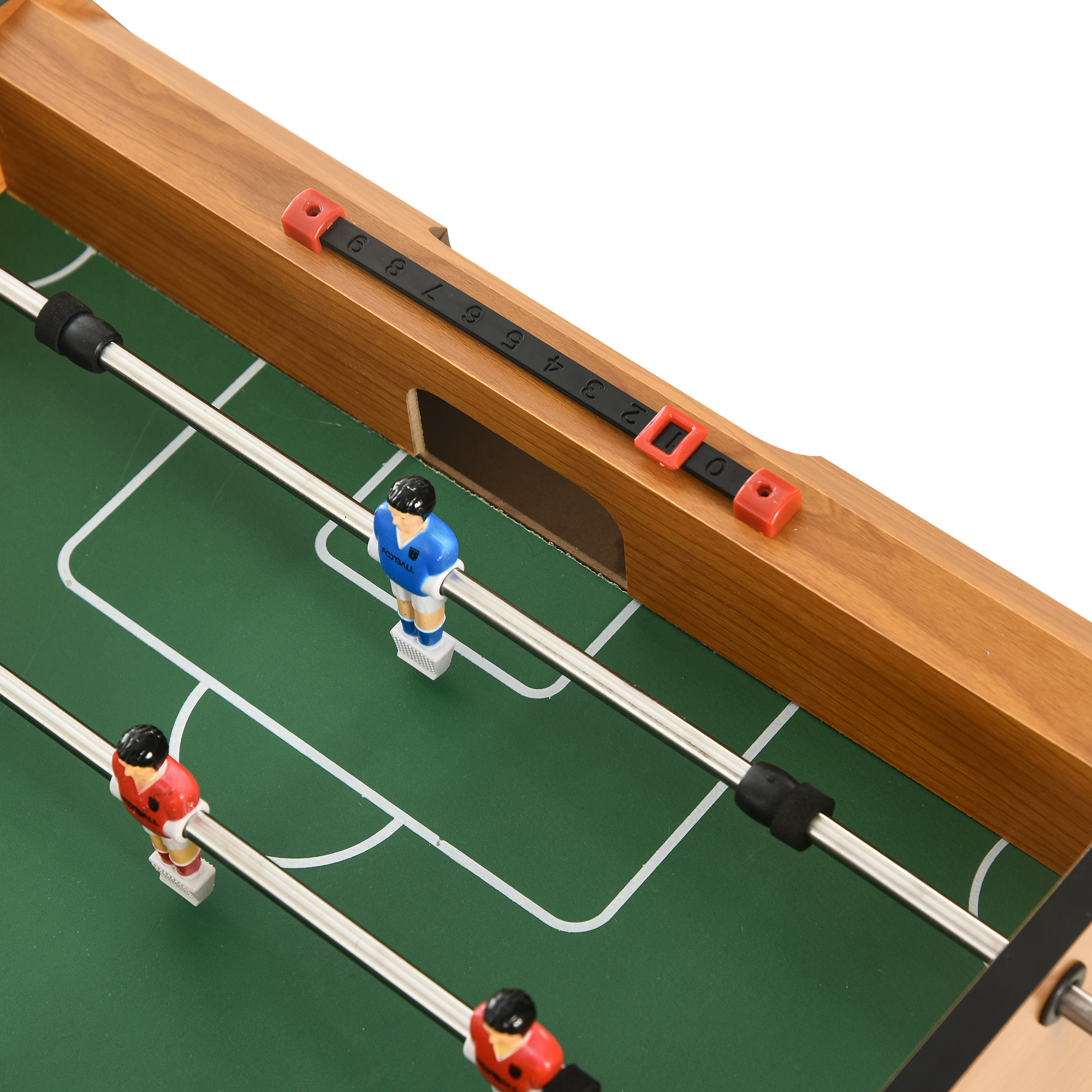 Baby-foot table de Babyfoot pliable dim. 98L x 42l x 62H cm 2 balles fournies MDF imitation bois et noir