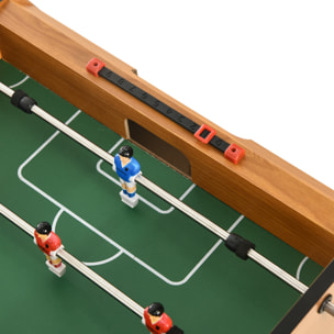 Baby-foot table de Babyfoot pliable dim. 98L x 42l x 62H cm 2 balles fournies MDF imitation bois et noir