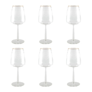 Lot de 6 verres a vin arabesque