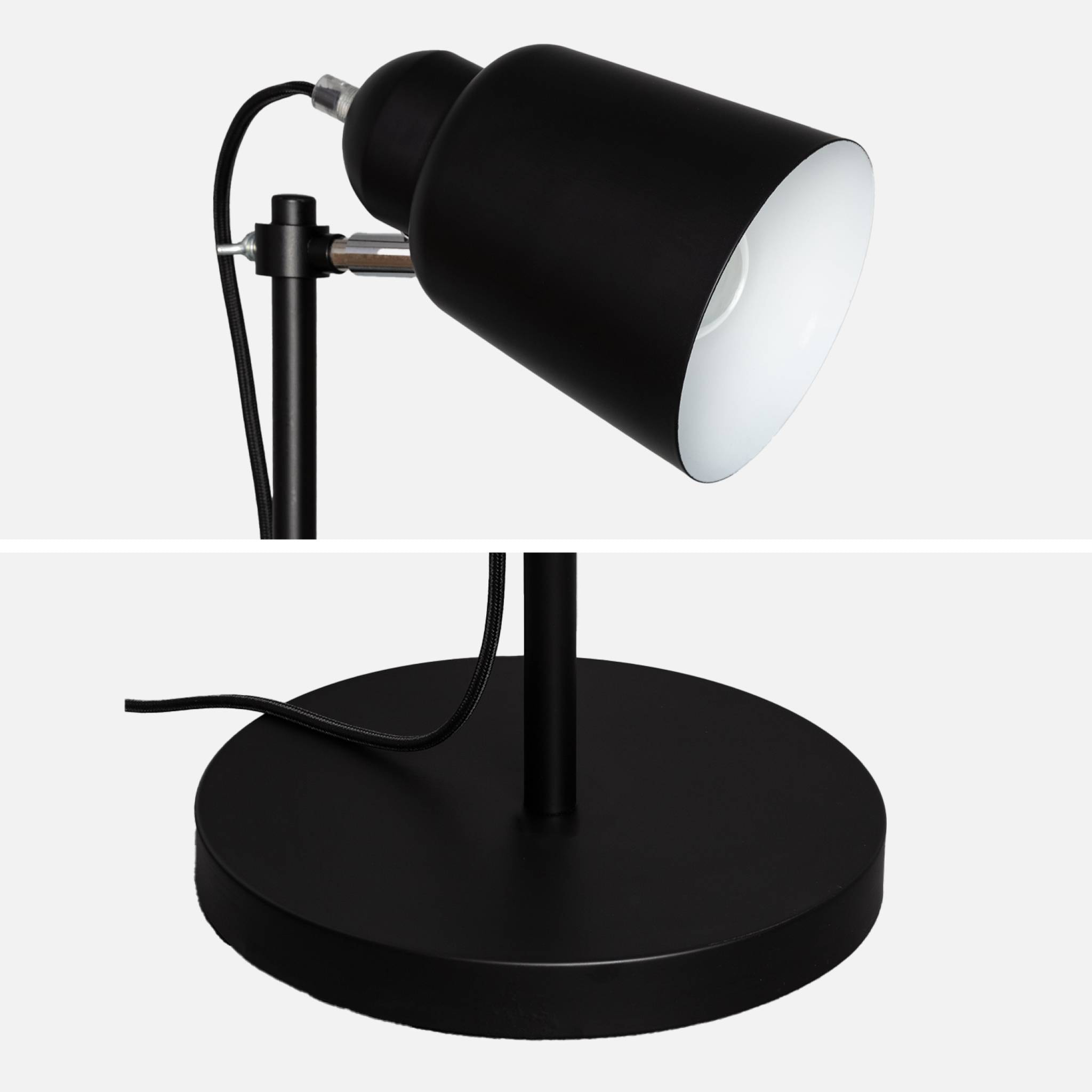 Lampadaire intérieur métal noir H 145cm Rémi