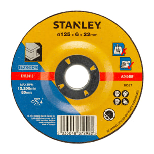 Stanley Disque aggloméré à ébarber le métal 125x22x6