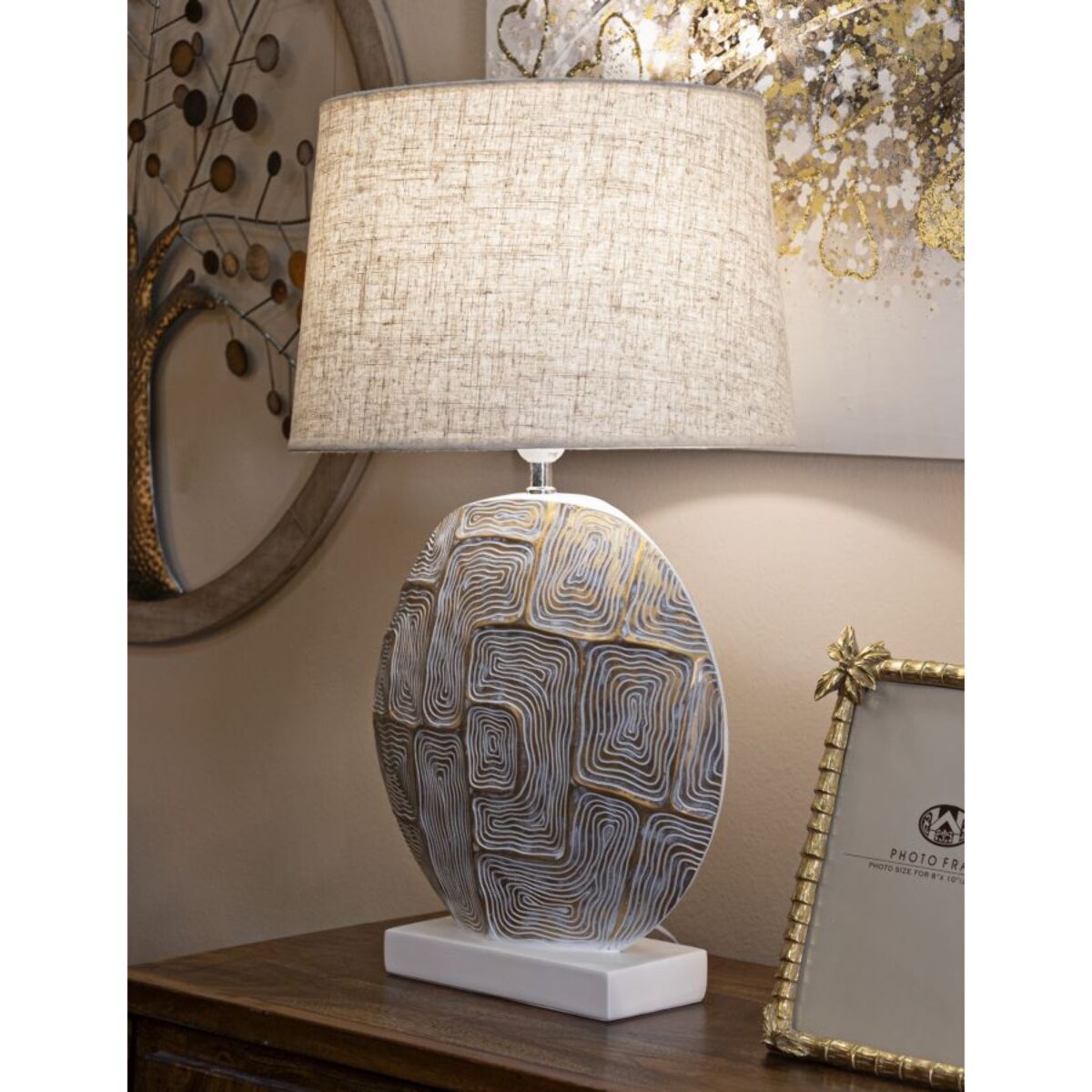 LAMPADA DA TAVOLO RESINA ECLIPS CM Ø 38X64