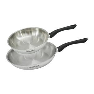 Set 2 poêles en inox Fackelmann Geneva
