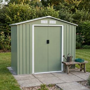 Abri de jardin métal 2,71m² avec kit d'ancrage HOUTLAND
