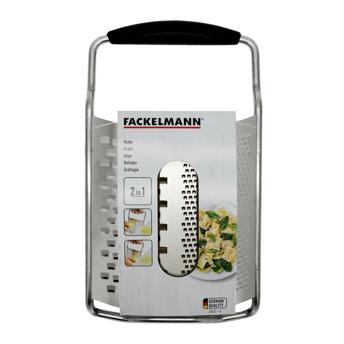 Râpe à fromage inox 2 en 1 22 cm Fackelmann