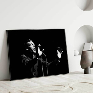 Affiche chanteur Photo de Jacques Brel à l'Olympia en 1966 Affiche seule