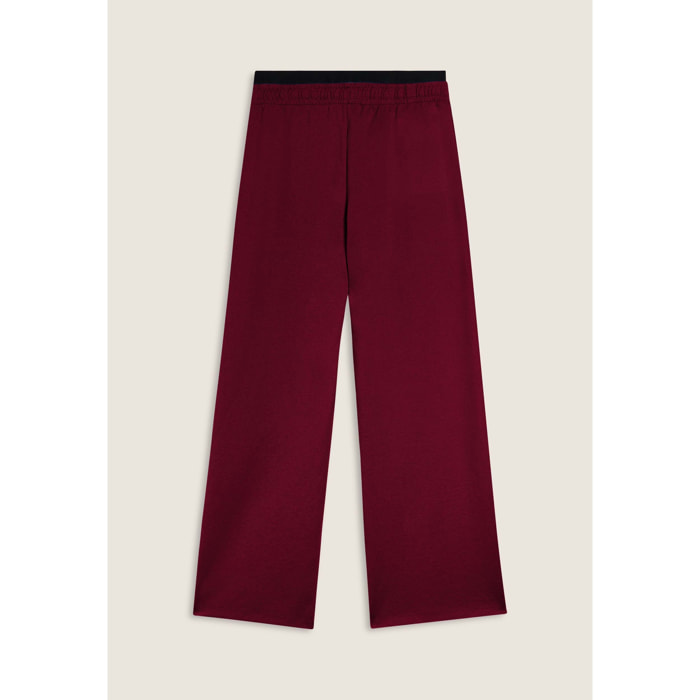 Pantaloni donna oversize con ricamo