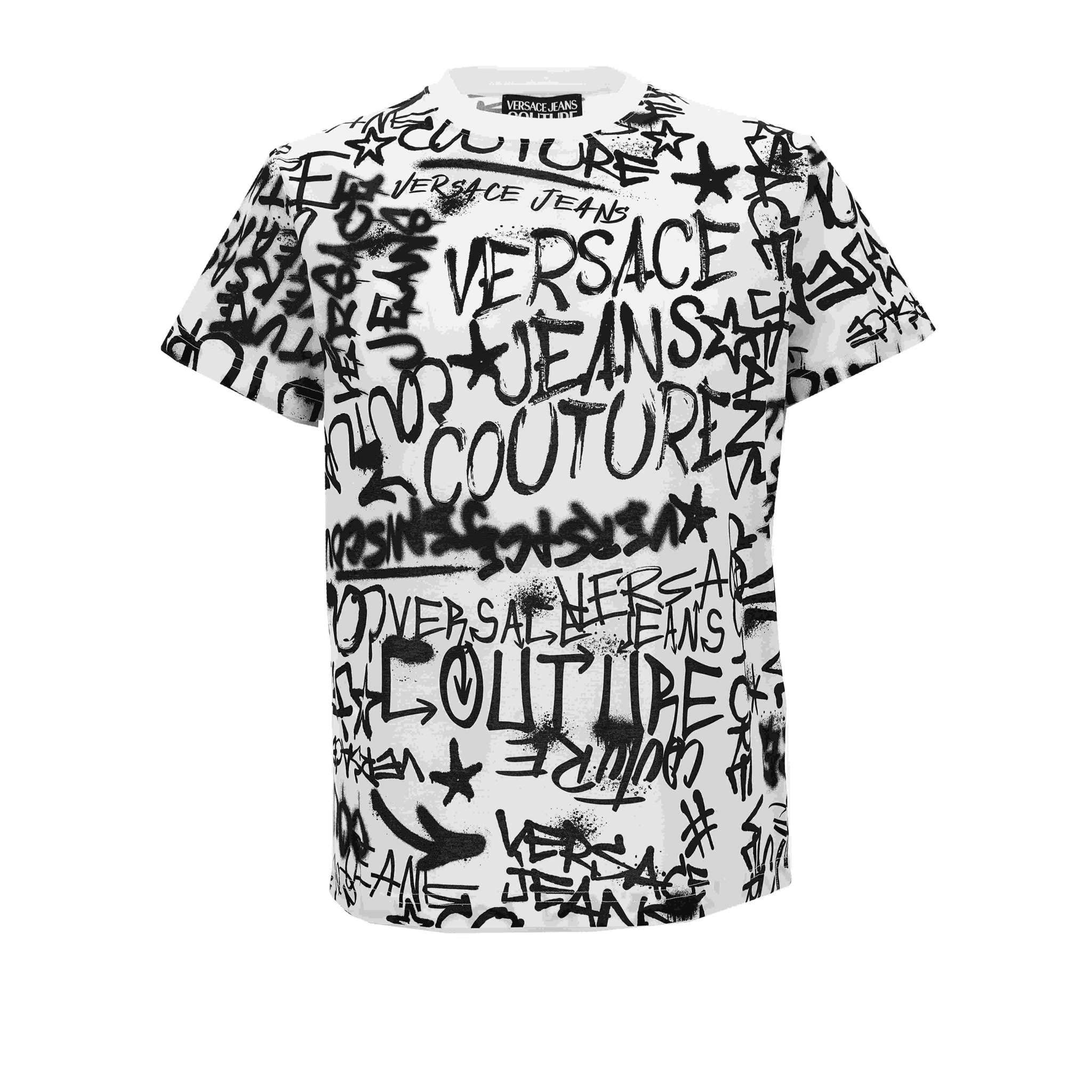 Versace Jeans Couture Maglietta in cotone con stampa graffiti di Versace Jeans Couture