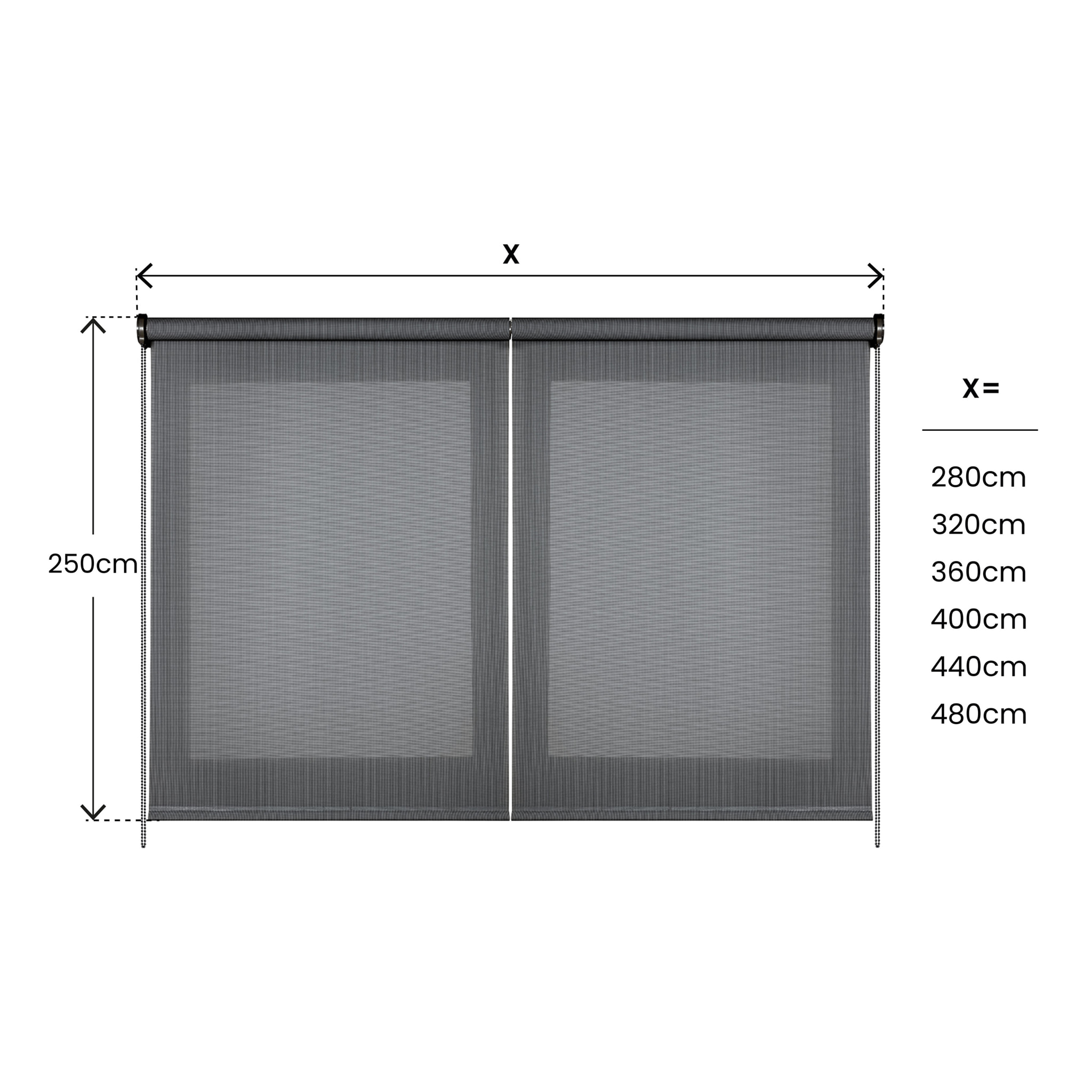 Enrollable XXL SCREEN PRO Solar Grafito