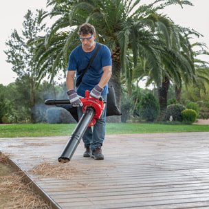 Soplador-aspirador de hojas motor de gasolina 26cc y velocidad del aire 225km/h - GREENCUT EBV260X