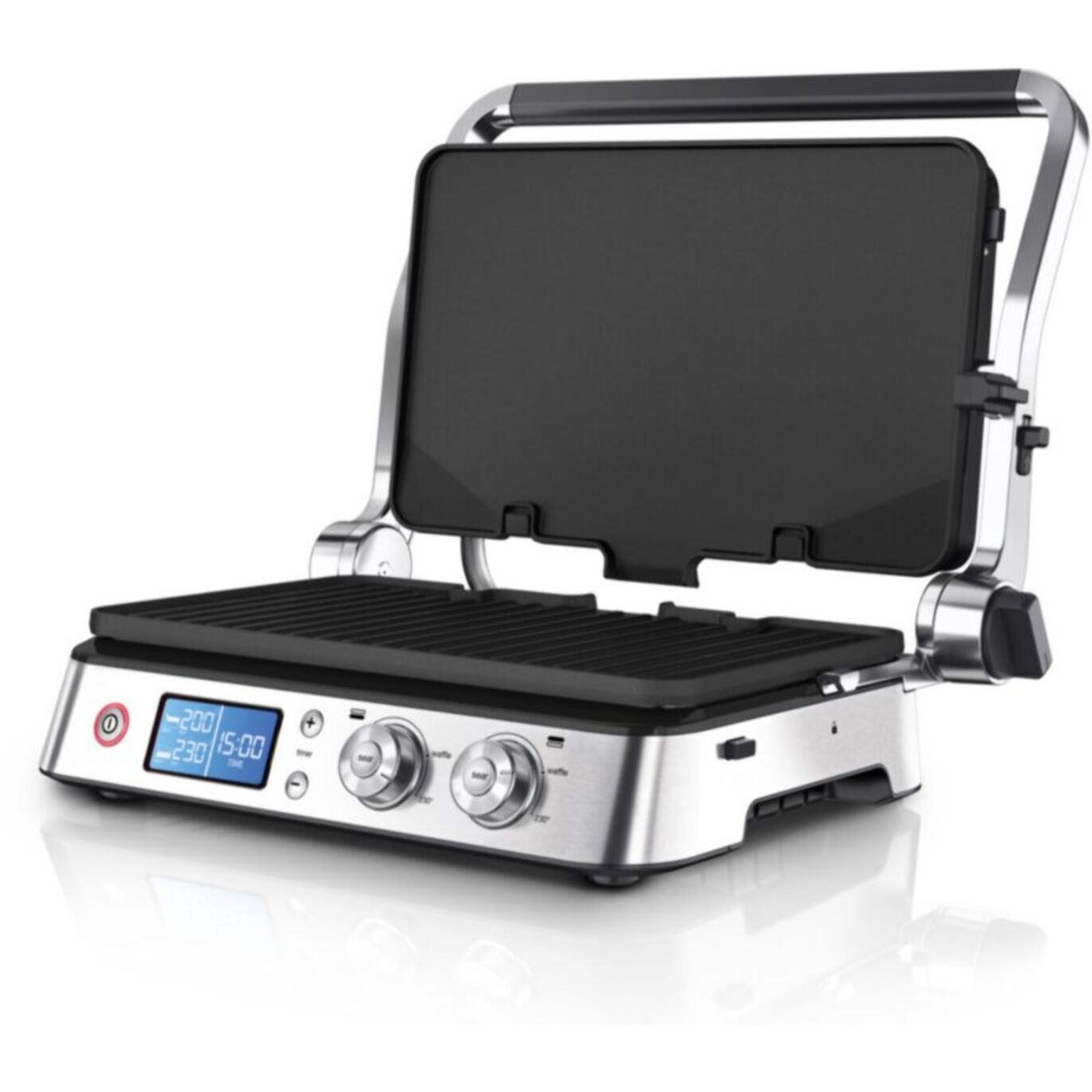 Grille-viande BRAUN CG9040 inox 2 zones e cuisson plaques movibles à poser, 37x23 cm