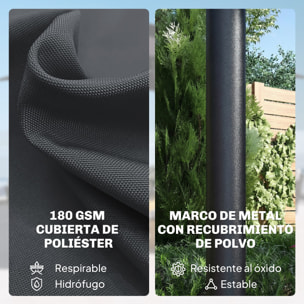 Sombrilla Doble con 36 Luces LED Solares, 4x2 m, Sombrilla Terraza Exterior con Manivela, UPF50+, 12 Varillas, Resistente al Agua, Parasol para Jardín, Terraza, Patio, Gris Oscuro