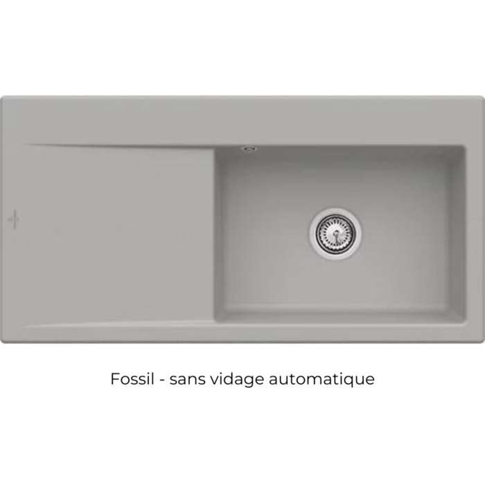 Evier a encastrer Subway Style 60 vidage auto Fossil CeramicPlus cuve a droite