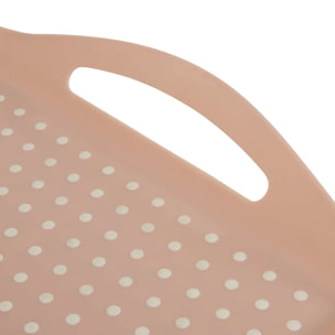 Plateau Poly 45,5x31,5 rose antidérapant