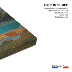 Tableau architecture maison moderne de palm springs  Toile imprimée