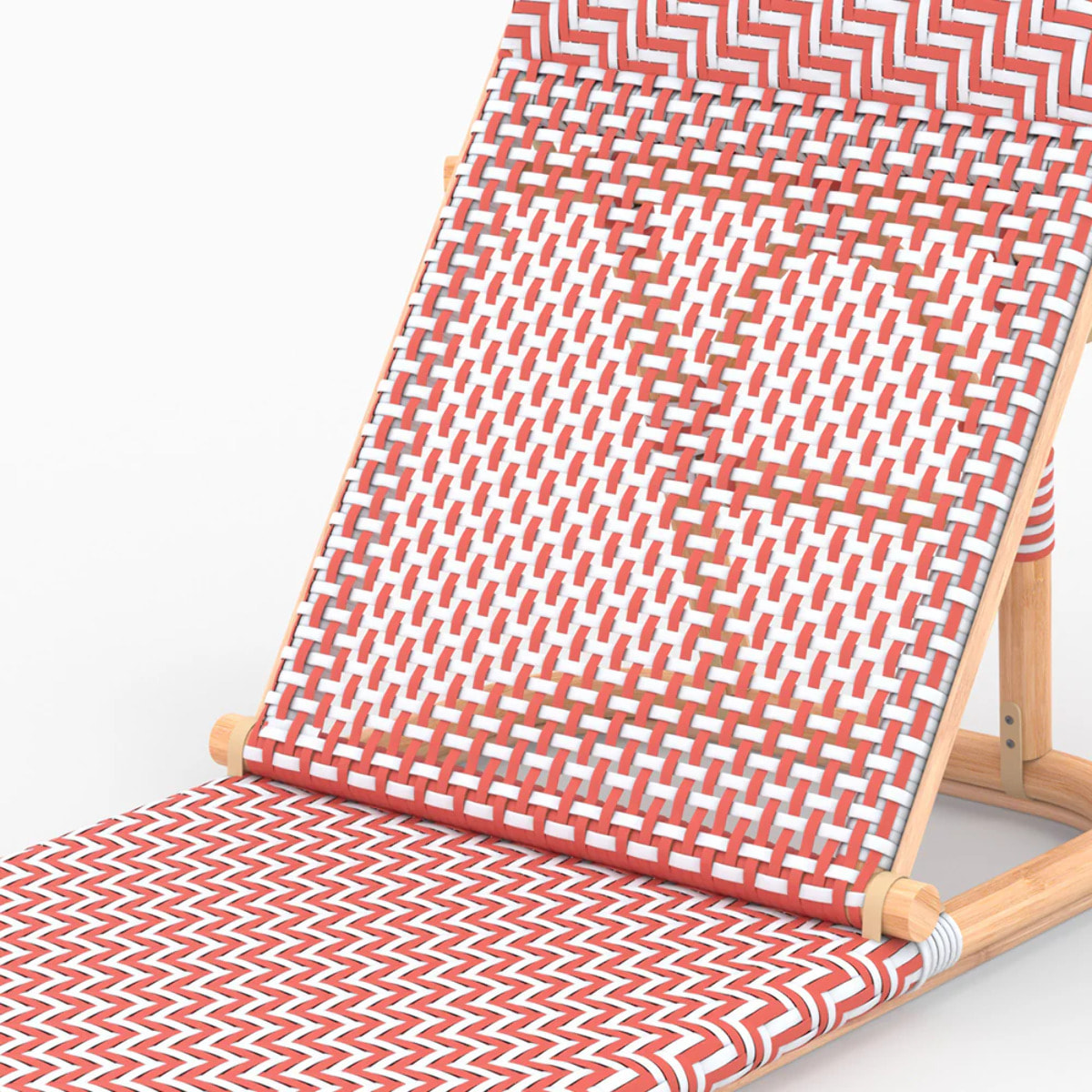 Chaise de plage terracotta pliable en tissage synthétique - Favignana