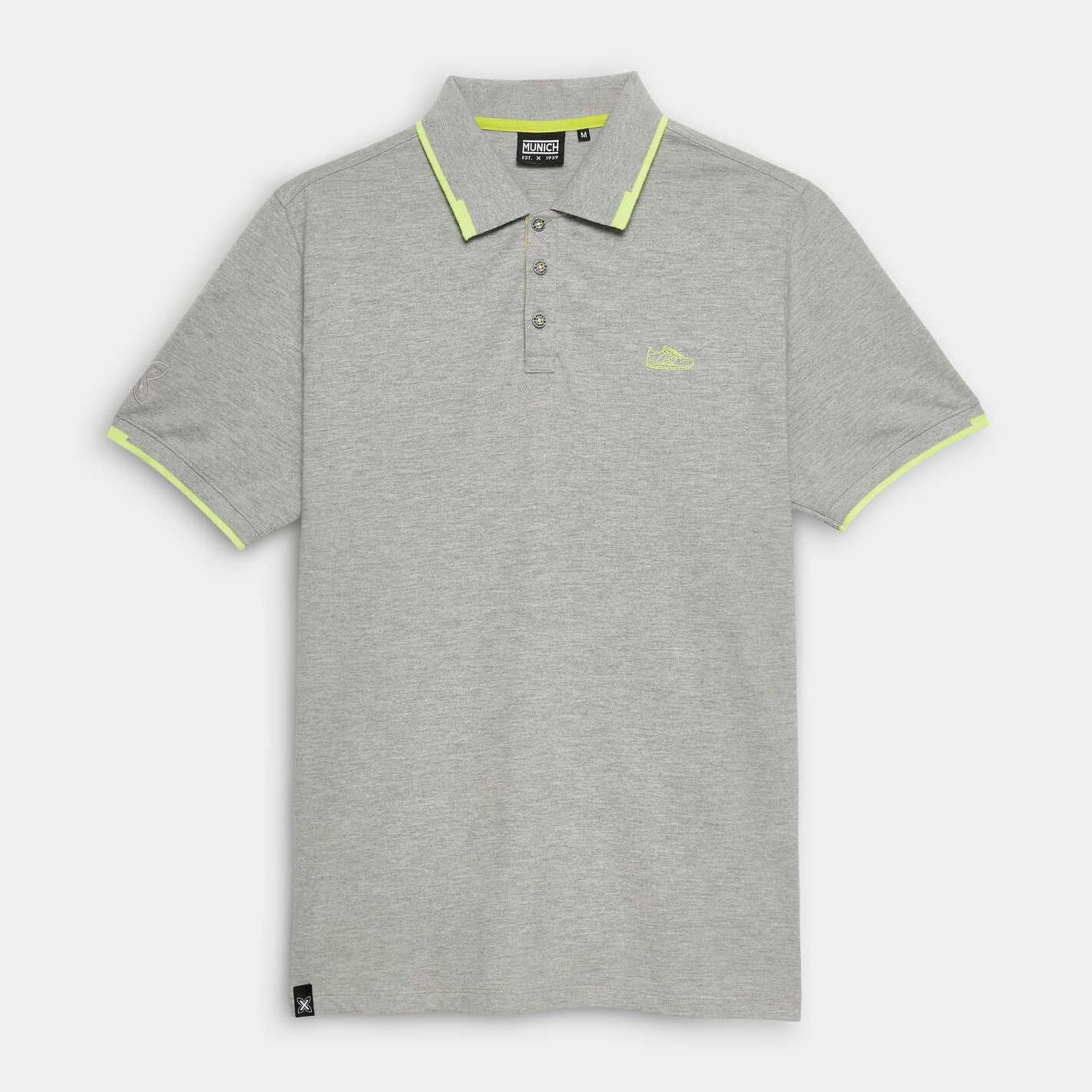 Polo MUNICH slam lifestyle de algodón organico-viscosa gris