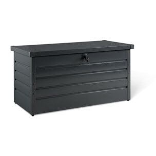 Coffre de jardin métal gris 350L