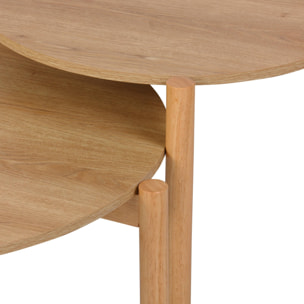 Tables gigognes rondes décor bois. piètement bois d'hévéa naturel - Harmony