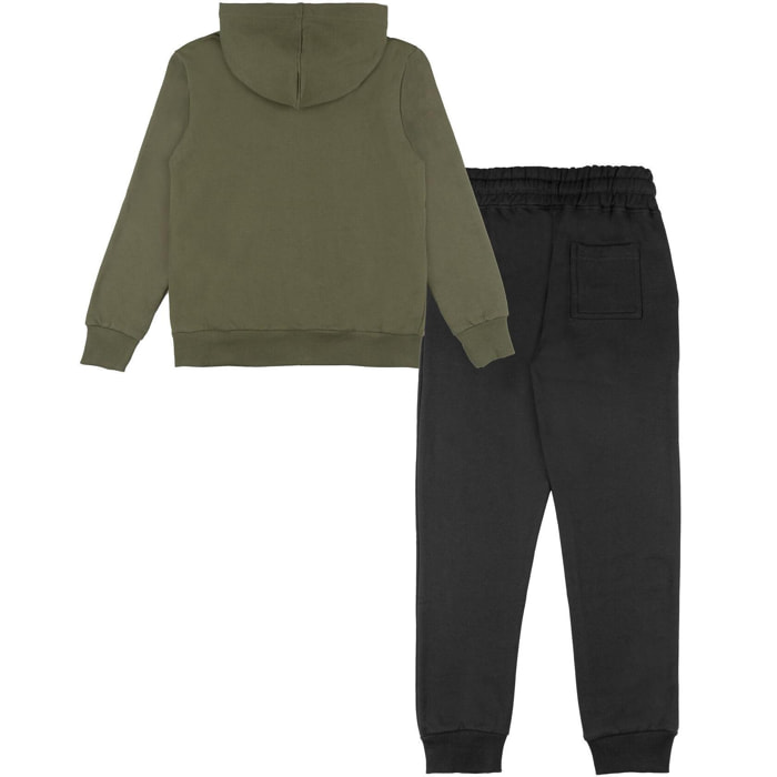 Tuta invernale da bambino con cappuccio e zip Leone 1947 Neon