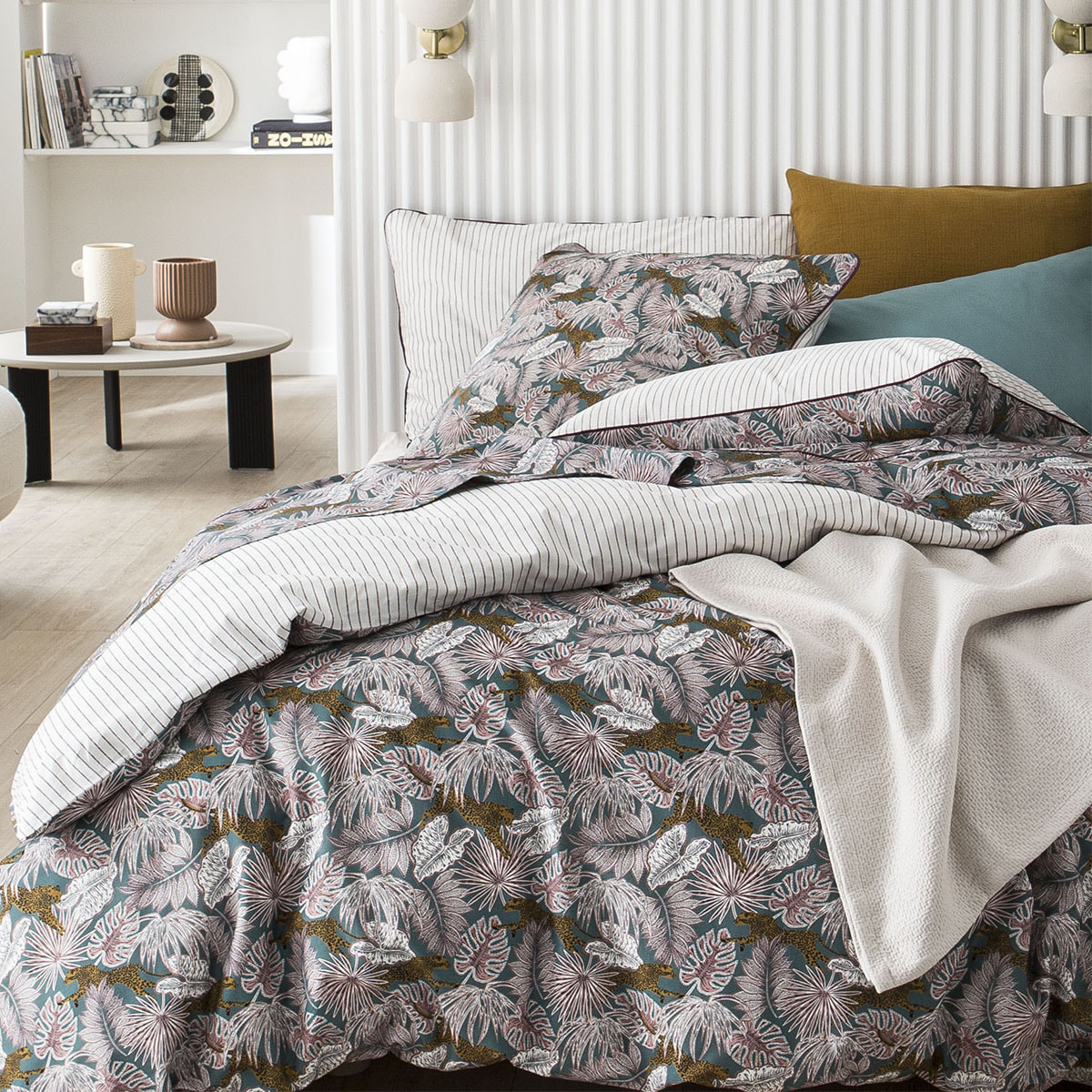 Housse de couette en percale de coton, LUXURIA, Multicolore