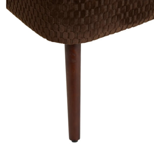 Fauteuil Chiara velours H.80cm marron