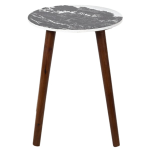 Lot de 2 Tables Gigognes - HOME DECO FACTORY - Bois Foncé - Multicolore