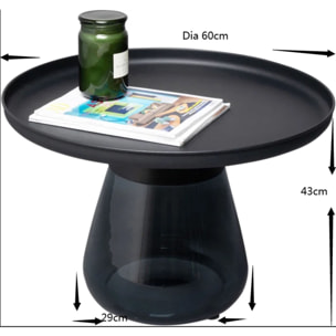 Table basse Bottiglia 60cm noire Kare Design