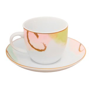 Set da caffè Acquerello da 6 pezzi in porcellana