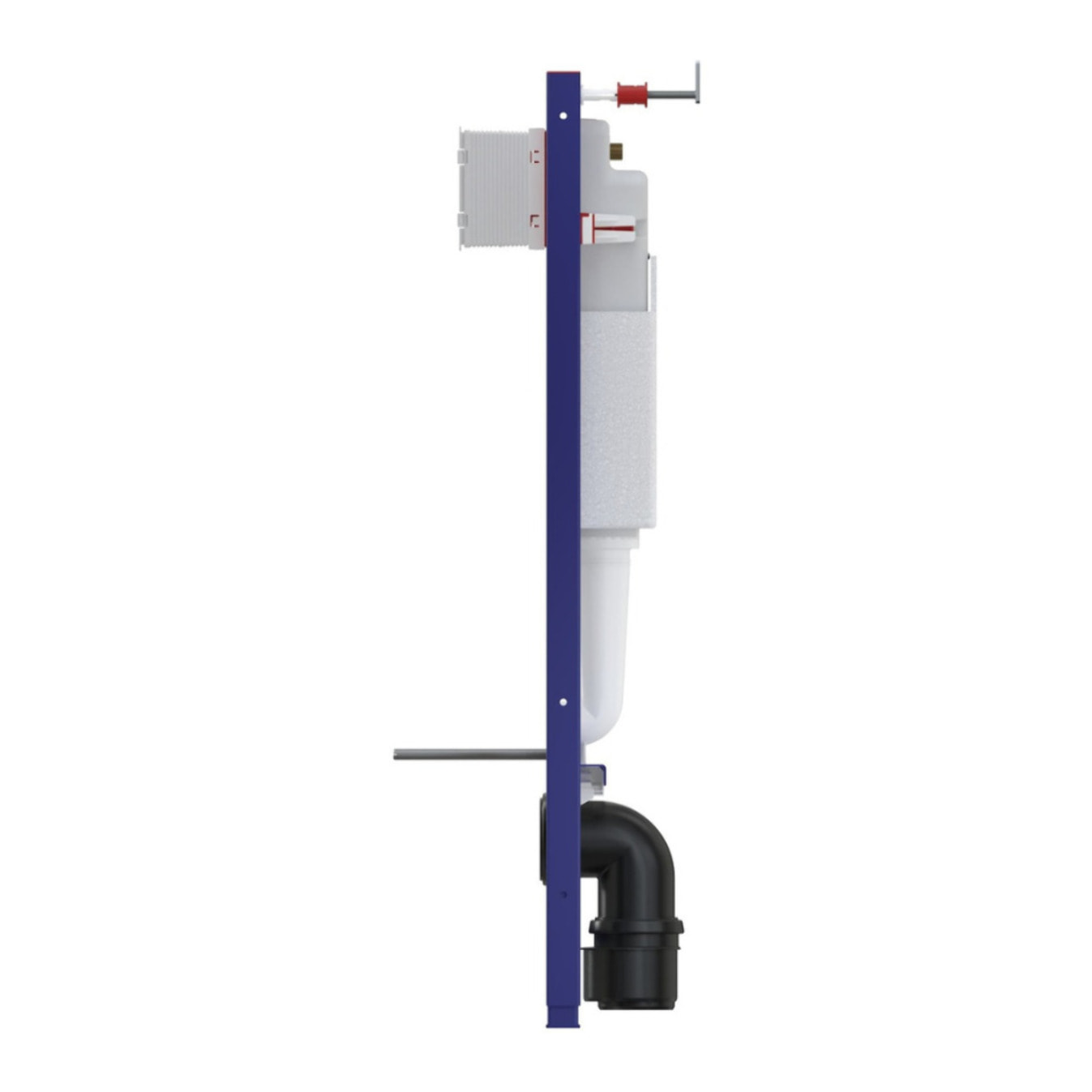 WC-Komplettset Schwarz Matt mit Vorwandelement ECO 2L, Rimless Hänge-WC & SoftClose-Sitz (STECE14BMT01-IN)