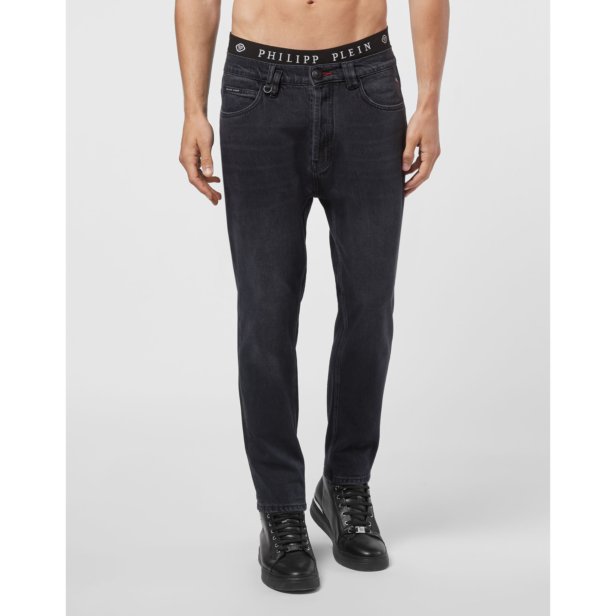 PHILIPP PLEIN Jeans taglio Carrot ICONIC PLEIN