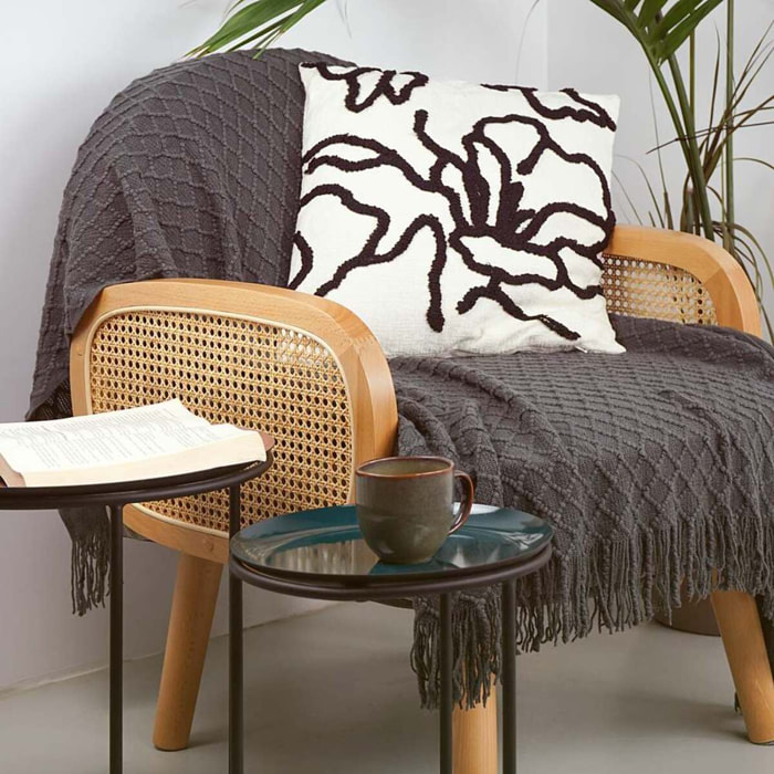 Coperta morbida grigio scuro 130x170 cm - Harmony