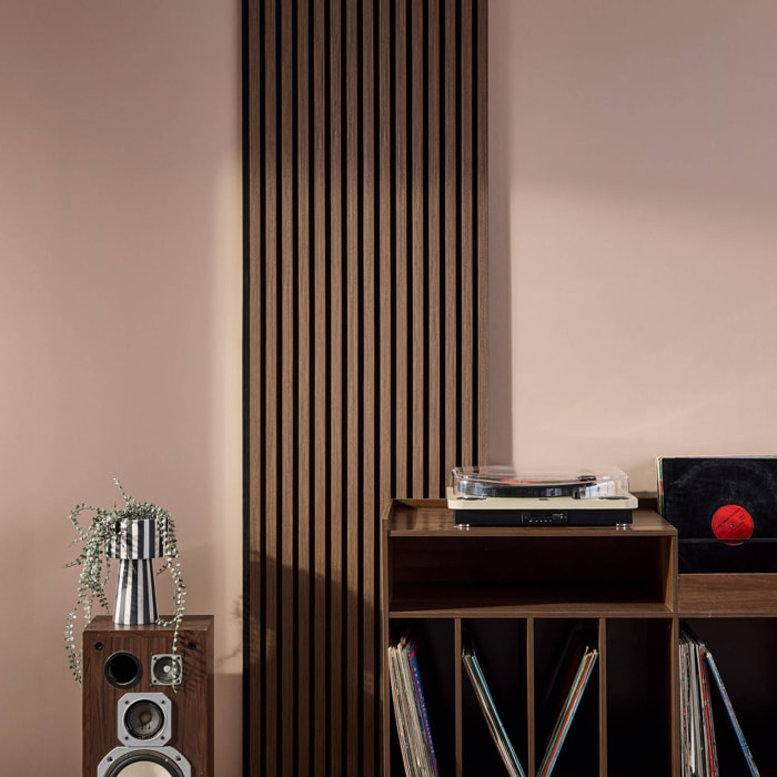 Panneaux muraux acoustiques, tasseaux décoratifs noyer KYOTO