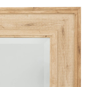 Miroir en cannage "Joanna" marron 195x72cm