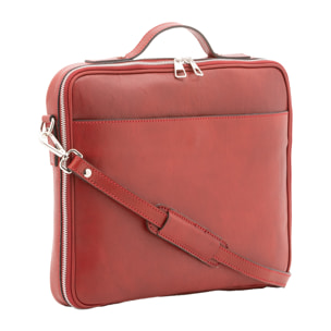 Borsa a mano  unisex In Vera pelle Made in Italy 38x32x6 cm