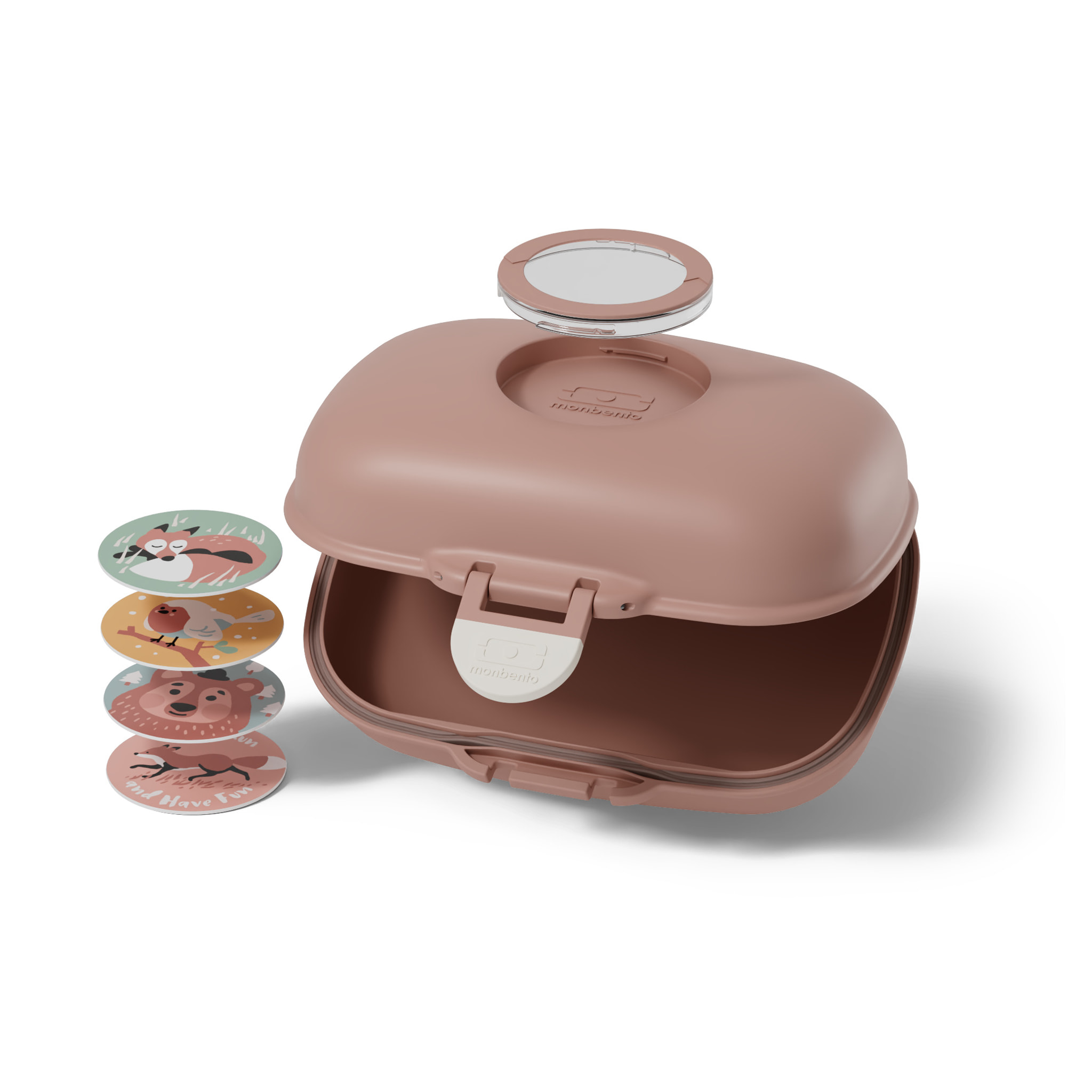 Boîte à goûter enfant Gram 600ml rose Moka