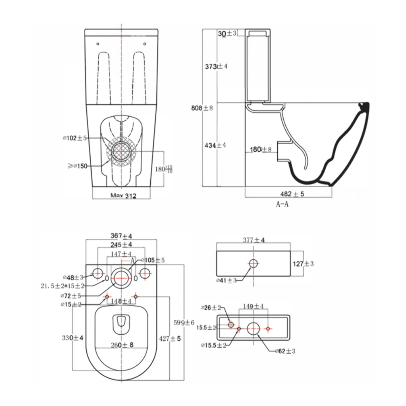 Fusion WC à poser complet sans bride en céramique avec abattant SoftClose, rinçage Vortex, blanc (SATFUS031RTORVP)