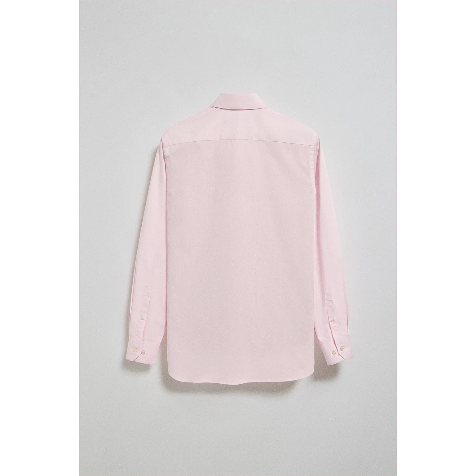 Camisa slim de popelín rosa con logo bordado Rigby Go