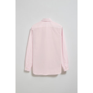 Camisa slim de popelín rosa con logo bordado Rigby Go