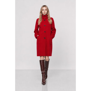 Kocca - Cappotto da donna in lana con collo alto e bottoni Donna
